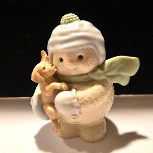 Lenox "Playful" Snowman Figurine With Puppy